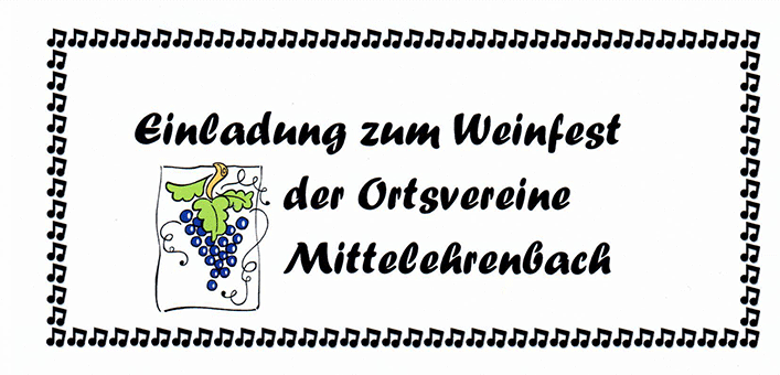 Flyer Weinfest Mittelehrenbach