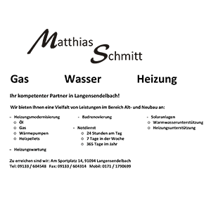 Matthias Schmitt Gas Wasser Heizung, Langensendelbach