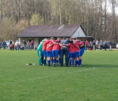 Mannschaftskreis vor dem Spiel